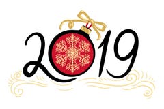 Guten Rutsch ins Neue Jahr und frohe Weihnachten 2019 lizenzfreie abbildung Guten Rutsch ins Neue Jahr und frohe Weihnachten 2019 lizenzfreie abbildung