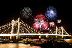 Guy Fawkes Fireworks over Albert Bridge stock photos Guy Fawkes Fireworks over Albert Bridge stock photos