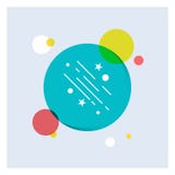 gwiazda, mknąca gwiazda, spada, przestrzeń, gra główna rolę Białej glif ikony okręgu kolorowego tło ilustracja wektor gwiazda, mknąca gwiazda, spada, przestrzeń, gra główna rolę Białej glif ikony okręgu kolorowego tło ilustracja wektor