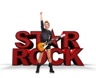 Gwiazda rocka obraz royalty free Gwiazda rocka obraz royalty free