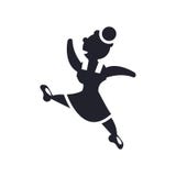 Gymnast Girl icon vector sign and symbol isolated on white background, Gymnast Girl logo concept royalty free illustration Gymnast Girl icon vector sign and symbol isolated on white background, Gymnast Girl logo concept royalty free illustration