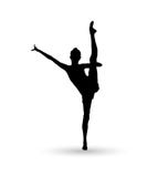 Gymnast girl silhouette dance
