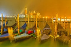 Góndola en Venecia; €ºvenice del ¼ de San Jorge Maggioreï fotografía de archivo libre de regalías Góndola en Venecia; €ºvenice del ¼ de San Jorge Maggioreï fotografía de archivo libre de regalías