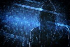 Gömd identitet av en en hacker arkivfoto Gömd identitet av en en hacker arkivfoto