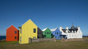 Hôtel refourbi inspiré par norses chez John O'Groats photos libres de droits Hôtel refourbi inspiré par norses chez John O'Groats photos libres de droits
