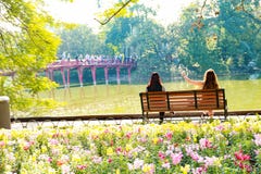 Hoan Kiem lake, Ha Noi,Viet Nam on Tet Holiday. stock images Hoan Kiem lake, Ha Noi,Viet Nam on Tet Holiday. stock images