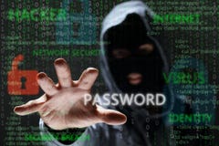 Hacker Stealing Network Password Royalty Free Stock Images Hacker Stealing Network Password Royalty Free Stock Images