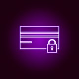 Hacker, ícone do cartão de crédito no estilo de néon Pode ser usado para a Web, logotipo, app m?vel, UI, UX ilustração stock Hacker, ícone do cartão de crédito no estilo de néon Pode ser usado para a Web, logotipo, app m?vel, UI, UX ilustração stock