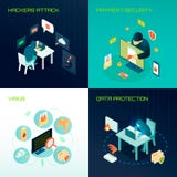 Hackera projekta Isometric pojęcie ilustracji Hackera projekta Isometric pojęcie ilustracji