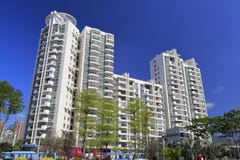 Haicang apartment building under blue sky, adobe rgb Stock Photo Haicang apartment building under blue sky, adobe rgb Stock Photo