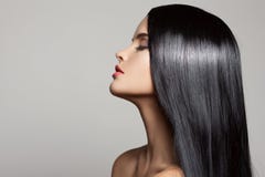 Hair. Beautiful Brunette Girl. Healthy Long Hair. stock photos Hair. Beautiful Brunette Girl. Healthy Long Hair. stock photos