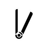 Hair straightener icon, vector illustration, black sign on isolated background vector illustration Hair straightener icon, vector illustration, black sign on isolated background vector illustration