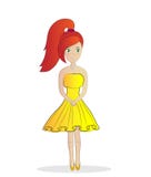 haired red f?r flicka vektor illustrationer haired red f?r flicka vektor illustrationer
