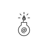 Hakker, besmet e-mailpictogram op witte achtergrond Kan voor Web, embleem, mobiele toepassing, UI UX worden gebruikt vector illustratie Hakker, besmet e-mailpictogram op witte achtergrond Kan voor Web, embleem, mobiele toepassing, UI UX worden gebruikt vector illustratie