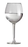 Half full glass for wine isolated on white background with clipping path. Glass with water. Royalty Free Stock Images Half full glass for wine isolated on white background with clipping path. Glass with water. Royalty Free Stock Images