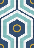 Halftone colorful seamless retro pattern cross hexagon round geo Stock Image Halftone colorful seamless retro pattern cross hexagon round geo Stock Image