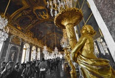 Hall of Mirrors in Palace of Versailles stock photo Hall of Mirrors in Palace of Versailles stock photo