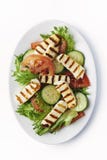 Halloumi grillé avec de la salade images libres de droits Halloumi grillé avec de la salade images libres de droits