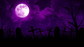 Tương lai gì chờ đợi bạn tại nghĩa trang được trang trí tuyệt đẹp với màu tím huyền bí này! Video cảnh đêm đáng sợ Halloween nghĩa trang trong trời tím sẽ mang đến cho bạn cảm giác bí ẩn, bất ngờ, và hứng khởi.