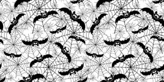 Halloween bats ans spiderweb repeat pattern. stock illustration Halloween bats ans spiderweb repeat pattern. stock illustration