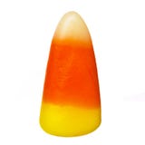 Halloween Candy Corn On White. Closeup Stock Photo Halloween Candy Corn On White. Closeup Stock Photo