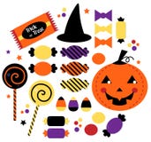 Halloween cute sweet Candy collection royalty free illustration Halloween cute sweet Candy collection royalty free illustration
