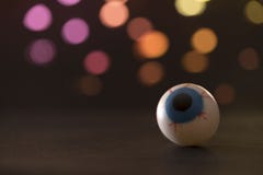 Halloween eyeball on the black background stock photography Halloween eyeball on the black background stock photography