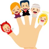 Halloween-Familien-Hand stock abbildung Halloween-Familien-Hand stock abbildung