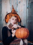 Halloween-Frau E r stockbild Halloween-Frau E r stockbild