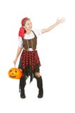 Halloween: Gestos del pirata del truco o de la invitación al lado fotografía de archivo Halloween: Gestos del pirata del truco o de la invitación al lado fotografía de archivo