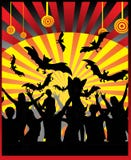 Halloween Party Black-red Colors Illustration Royalty Free Stock Image Halloween Party Black-red Colors Illustration Royalty Free Stock Image