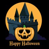 Halloween-Party-Hintergrund mit Kürbisen vektor abbildung Halloween-Party-Hintergrund mit Kürbisen vektor abbildung