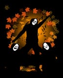 Halloween-Party, tanzende Leute im Kostüm stock abbildung Halloween-Party, tanzende Leute im Kostüm stock abbildung