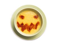 Halloween Pumpkin Soup Stock Photo