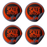 Halloween sale sticker with hand 10,20,30,40. Halloween sale sticker with hand set 10,20,30,40 vector illustration Halloween sale sticker with hand 10,20,30,40. Halloween sale sticker with hand set 10,20,30,40 vector illustration