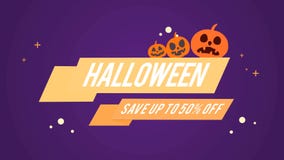 Halloween Sale Theme Save Up To 50 Off Background Animation Royalty Free Illustration Halloween Sale Theme Save Up To 50 Off Background Animation Royalty Free Illustration