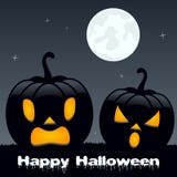 Halloween Scary Pumpkins on the Grass vector illustration Halloween Scary Pumpkins on the Grass vector illustration