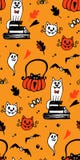 Halloween seamless vector background with cats, bats, spiders. royalty free illustration Halloween seamless vector background with cats, bats, spiders. royalty free illustration