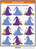 Halloween shadow game with witch hats Royalty Free Stock Photography Halloween shadow game with witch hats Royalty Free Stock Photography