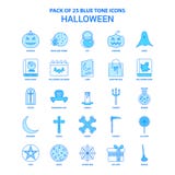 Halloween Tone Icon Pack bleue - 25 ensembles d'icône illustration de vecteur Halloween Tone Icon Pack bleue - 25 ensembles d'icône illustration de vecteur