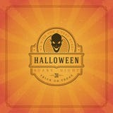 Halloween typographic greeting card design vector Royalty Free Stock Images Halloween typographic greeting card design vector Royalty Free Stock Images