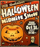 Halloween vintage poster. Old school vintage halloween paty paper poster vector illustration Halloween vintage poster. Old school vintage halloween paty paper poster vector illustration