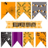 Halloween-wimpels stock illustratie Halloween-wimpels stock illustratie