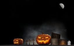 Halloweenowa scena 3d-illustration Ilustracja Wektor Halloweenowa scena 3d-illustration Ilustracja Wektor