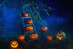 Halloweenowe lampion banie obraz stock Halloweenowe lampion banie obraz stock