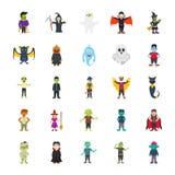 Halloweenowi charaktery ustawiający ilustracja wektor Halloweenowi charaktery ustawiający ilustracja wektor