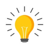 Halogen lightbulb icon. Light bulb sign. Electricity and idea symbol. Icon on white background. Flat vector illustration.