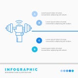 Halt?re, gain, levage, puissance, calibre d'Infographics de sport pour le site Web et pr?sentation Ligne vecteur infographic de s illustration stock Halt?re, gain, levage, puissance, calibre d'Infographics de sport pour le site Web et pr?sentation Ligne vecteur infographic de s illustration stock