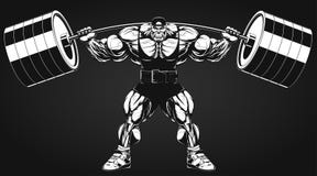 Halterofilista com um barbell ilustração do vetor Halterofilista com um barbell ilustração do vetor