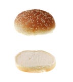 Hamburger bread isolated